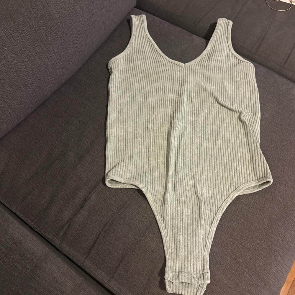 Ribbed Gray One Piece